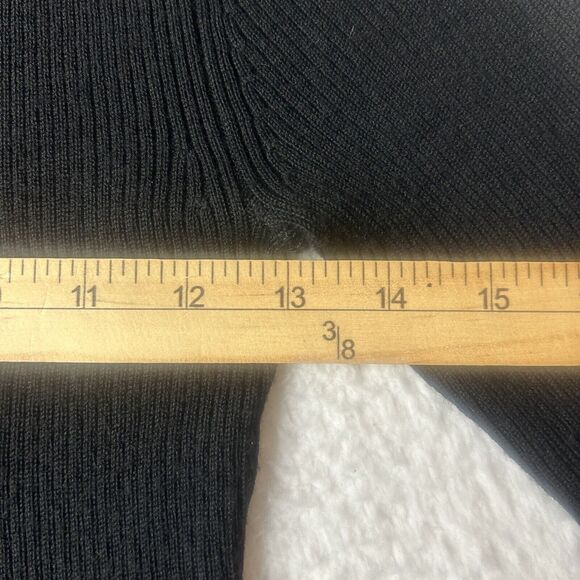 Uniqlo Women’s S Black Sweater Dress Knit Midi Goth Stretch Casual Wool Blend - Picture 7 of 9